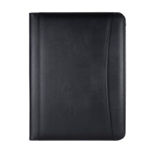 Multifunktionale PU-Leder Business-Portfolio mit Kartenfächern, 33x25cm, Schwarz