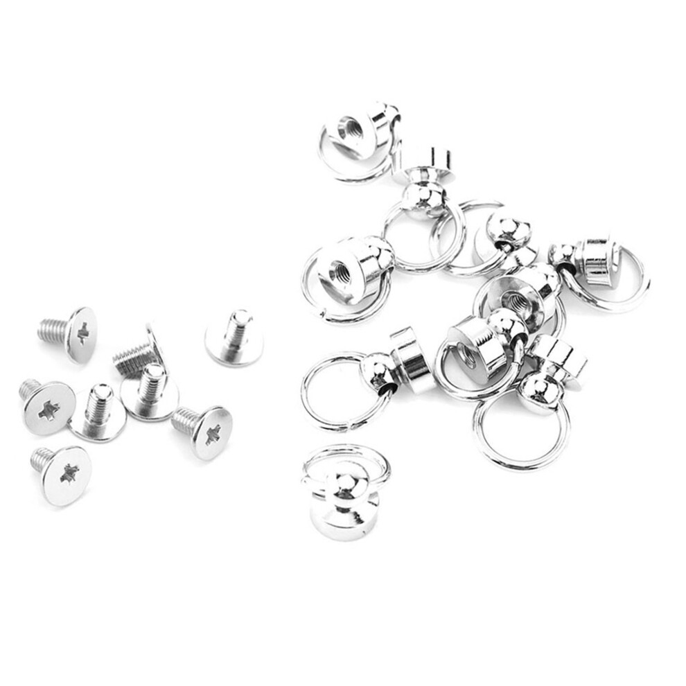 Brass Rivet Studs With Screw Back 10Pcs For Leathercraft And Clothing 5011382837141