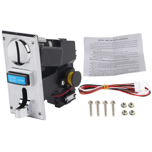 Smart Coin Acceptor For Vending Machines High Precision Counterfeit Detection CPU Based Memory Compatibility With Counters Multi Function Roll Down Me