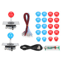 Kit arcade Raspberry Pi, controller di gioco fai da te con encoder USB a ritardo zero, pulsanti LED, supporto per giochi multiplayer, facile