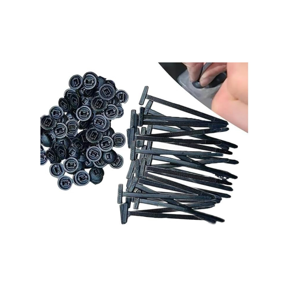 200 Pcs Black Nylon Cable Ties With Secure Locking For Automotive, Corrosion Resistant Design 9113335153042