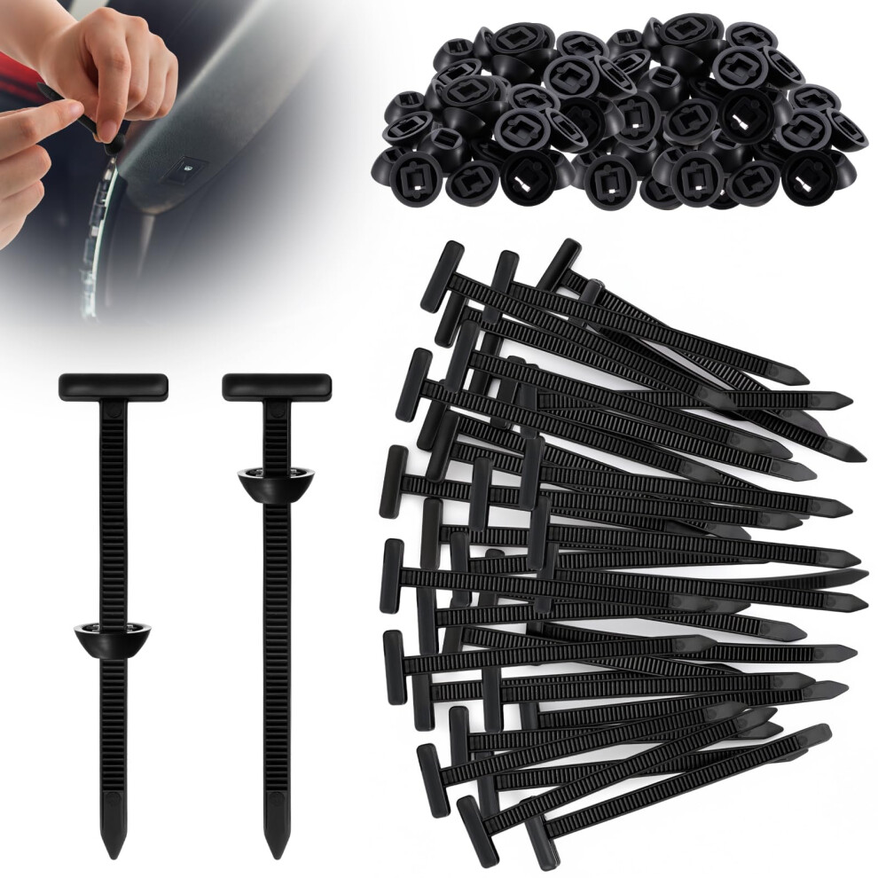 50 Pcs Heavy Duty Nylon Cable Ties Selflocking Uv Resistant Zip Ties For Automotive 9113335153097