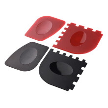 4PCS Durable Grill Pan Scraper Set for Cast Iron with Ergonomic Grip for Outdoor Cooking