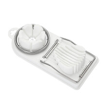 Egg Slicer for Hard Boiled Eggs, Stainless Steel Cutter with Dual Slicing Modes for Fruit and Veggies
