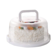 Cake Carrier with Handle for 68 Inch Cakes, Airtight Round Cake Storage Container, White