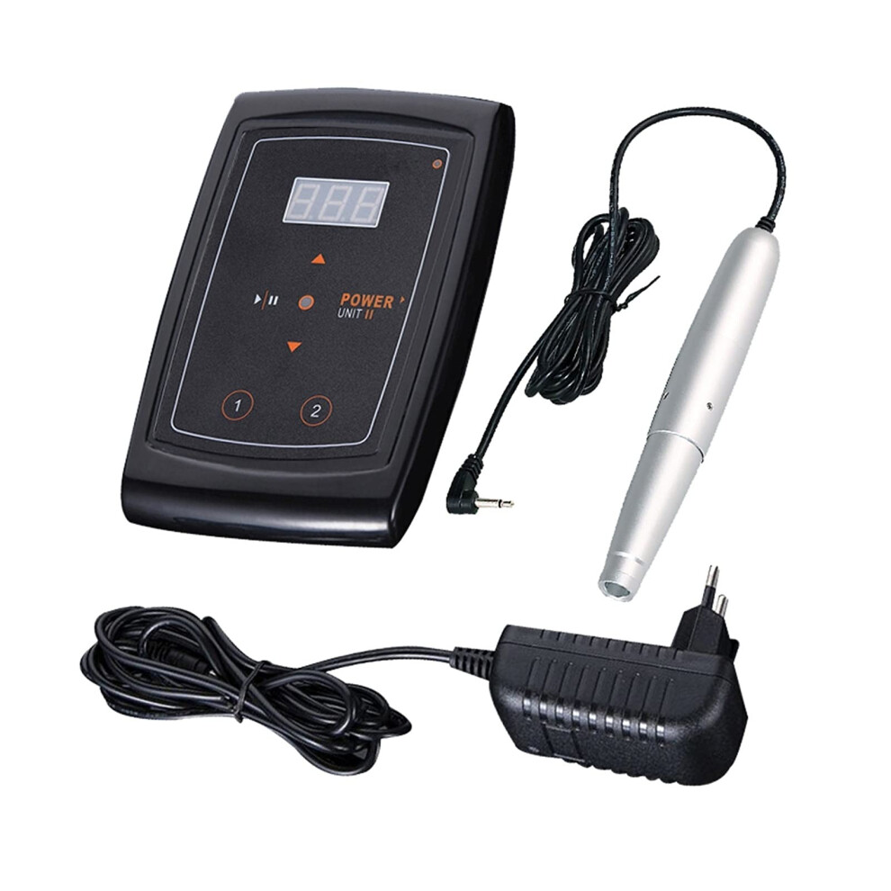Silver Permanent Makeup Machine With Speed Coreless Motor, Rotary Tattoo Pen Kit For Eyebrow, Lip, Eyeliner