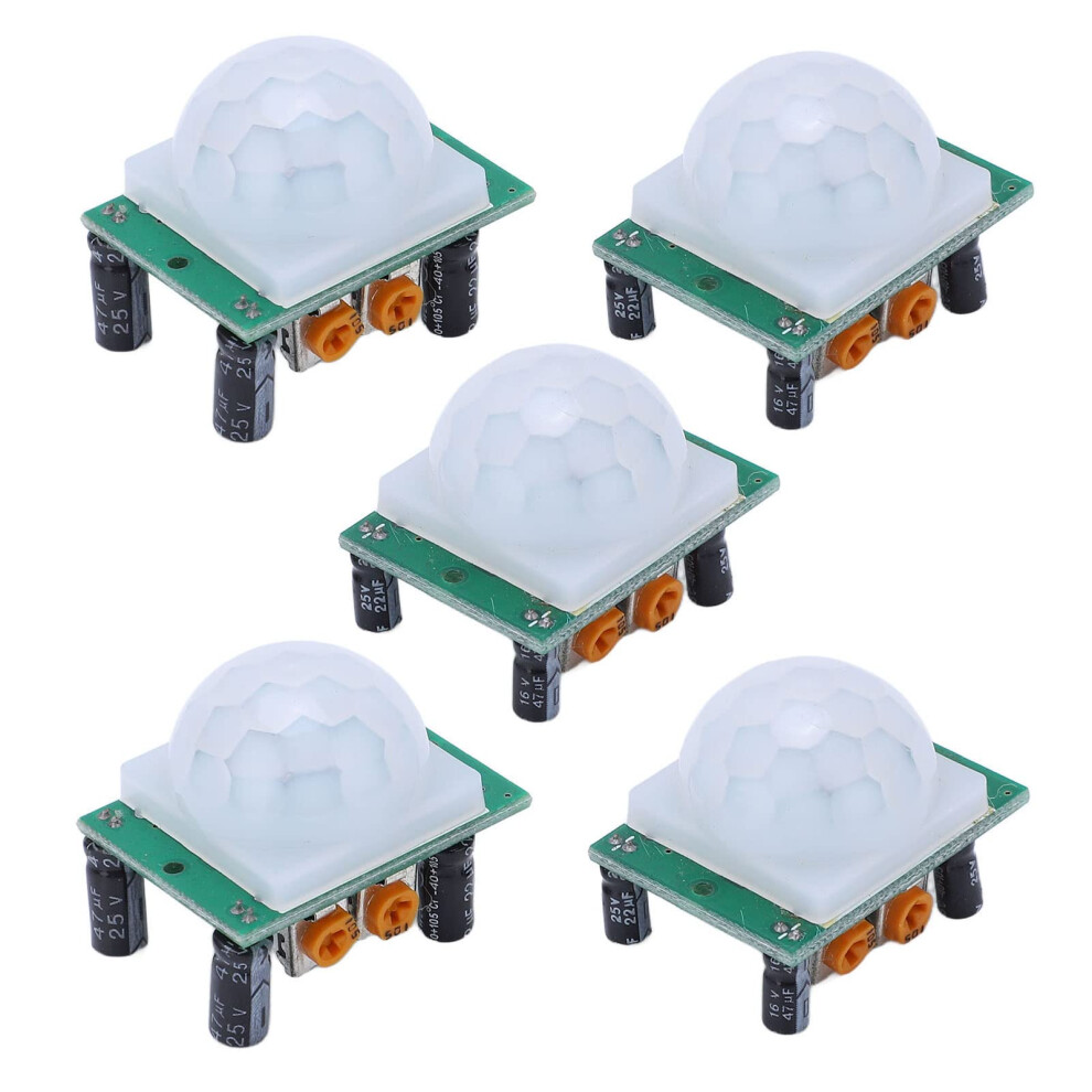 Pir Motion Sensor Module Infrared Detector Accurate Detection Adjustable Delay For Lighting And Security Dc4.520v 5Pcs Green White 9113335155701