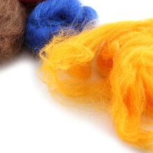 Multicolor Wool Roving Pack 36 Dyed Colors for Felting & Spinning Crafts