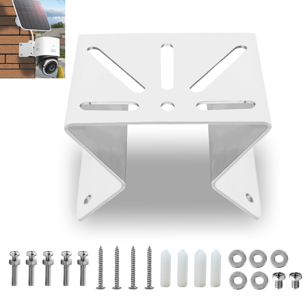 Metal Corner Bracket White Rust Resistant Steel Wall Mount For Outdoor Camera Installation 9070919202674