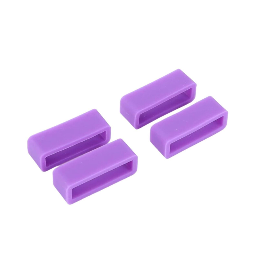 Watch Band Keeper 55Pcs 12Mm Silicone Strap Loop Secure End Rubber Holder For Smartwatch Purple 9113335154421