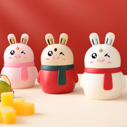 Automatic Rabbit Toothpick Dispenser with Cute Design for Kitchen Table, Hygienic Single Release, White 1