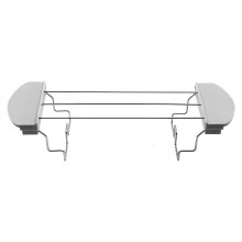 Stainless Steel Toaster Warming Rack with AntiScald Handles, Fits Most Toasters, Black Pink