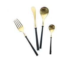 Stainless Steel Flatware Set Blue and Gold 304 Rust Resistant Silverware for Home and Restaurant