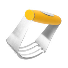 Stainless Steel Pastry Blender and Dough Cutter with Ergonomic Grip for Flaky Biscuits Pies
