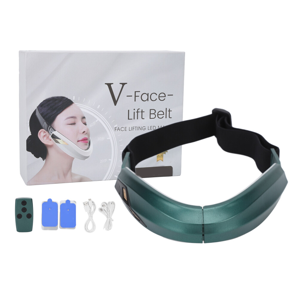 Double Chin Device With Jawline Definition Using Microcurrent Therapy - Adjustable Strength Rechargeable Battery Portable Lightweight Facial Massager