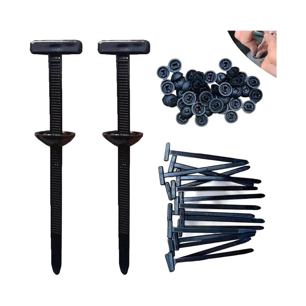 100Pcs Cable Tie Buckle Nylon Cable Ties, Universal Selflocking Uvresistant For Car 9070919203893