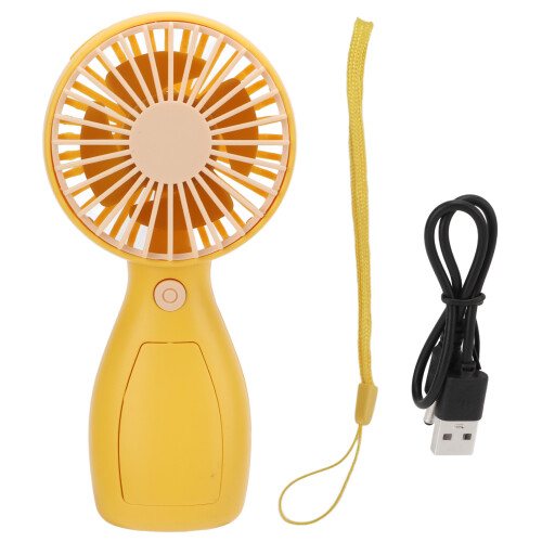 USB Rechargeable Handheld Fan 3 Speed Adjustable Mini Size Strong Wind Quiet Operation Foldable Design Safety Blades Long Runtime Multipurpose Use