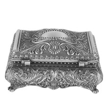 Fodera interna in velluto Materiale inossidabile Squisito motivo retrò Organizzatore di gioielli Scatola decorativa classica Scatola portaoggetti