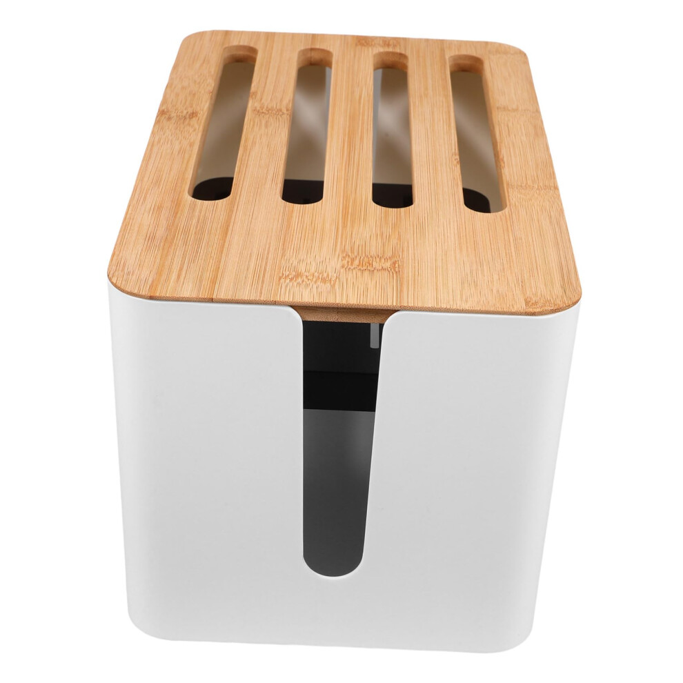 Cable Management Box With Lid For Desk And Home Office, Cord Organizer For Power Strips And Chargers 9070919204906