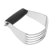 Stainless Steel Dough Blender with Builtin Pastry Scraper for Heavy Duty Baking Tasks