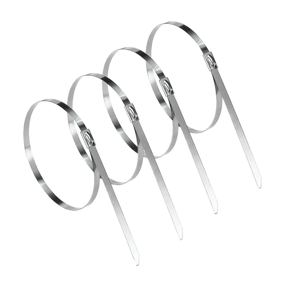 304 Stainless Steel Cable Ties 4.6Mm Selflocking Heavy Duty Zip Ties 250Mm 100Pcs Temp 9070919205187