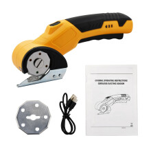 Cordless Electric Scissors with LED Indicator, Ergonomic Grip, MultiMaterial Cutting for Fabric Leather Cardboard