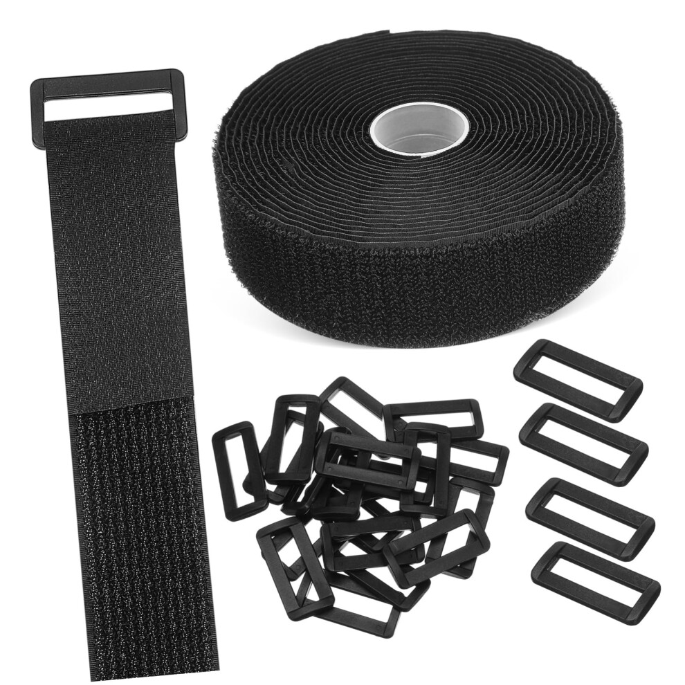 Hook And Loop Cable Straps With Buckle Reusable Adjustable Cord Organizer For Home And Office 9070919205378