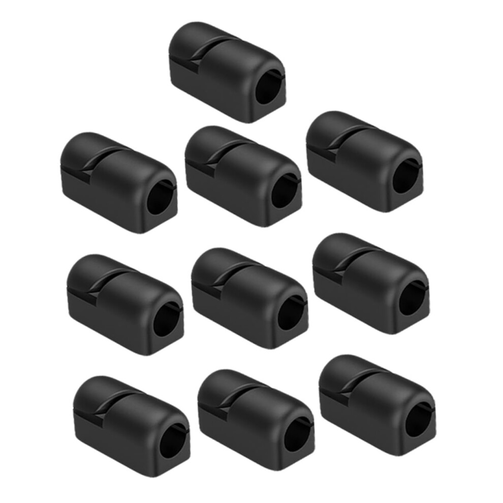 10Pcs Cable Clips Cord Holders For Desk Organization And Charging Cables Black 9070919206085