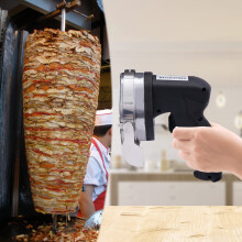 Electric Kebab Slicer 110V Doner Kebab Cutter with Adjustable Thickness 2 Blades Stainless Steel