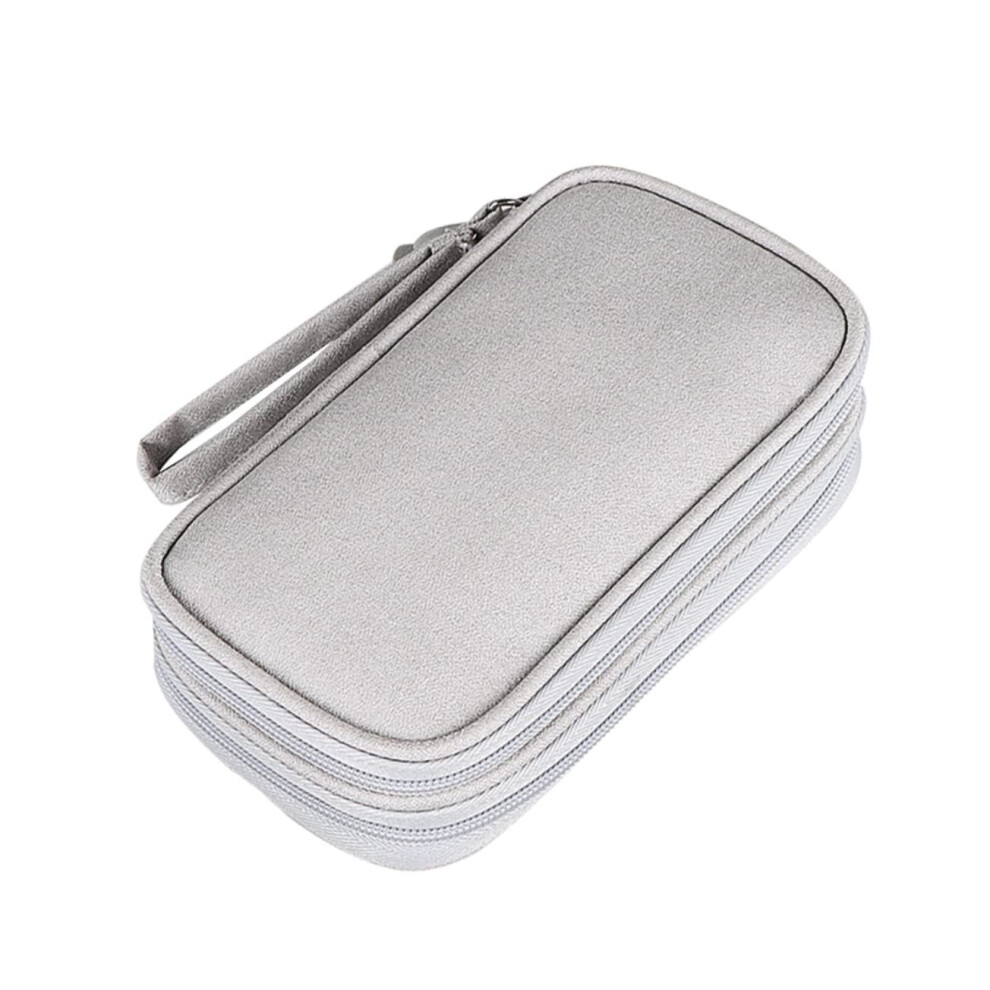 Electronics Organizer Bag With Multicompartments For Cables, Earphones And Gadgets, Grey Travel Case 9113335157149