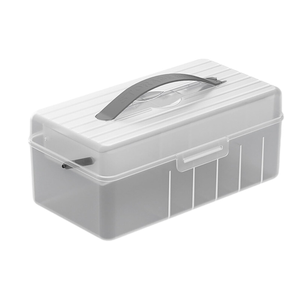 Cable Organizer Box With 11 Compartments, Clear Plastic Desktop Cable Management For Home Office Desk 9070919206306