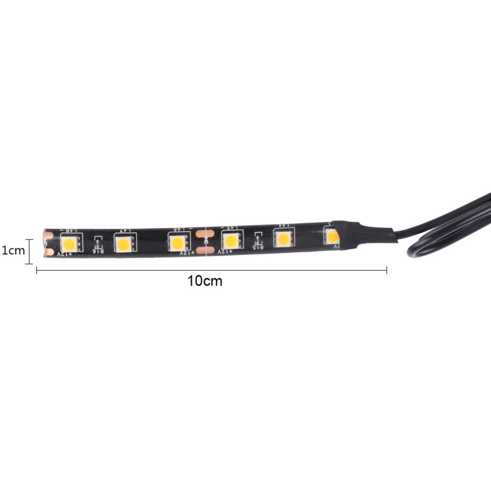 2X 6Led 5050 Smd Motorcycle Led Turn Signal Strips 12V Waterproof Amber 8421382842590