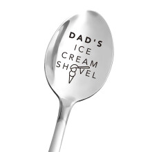 Engraved Ice Cream Spoon for Dad – Funny Stainless Steel Shovel Gift from Daughter
