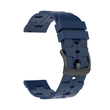 22mm Dark Blue Silicone Watch Strap with Magnetic Clasp, Quick Release, Adjustable Fit