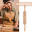 Embossed Wooden Rolling Pin with Music Note Pattern for Effortless Cookie and Pastry Baking 2