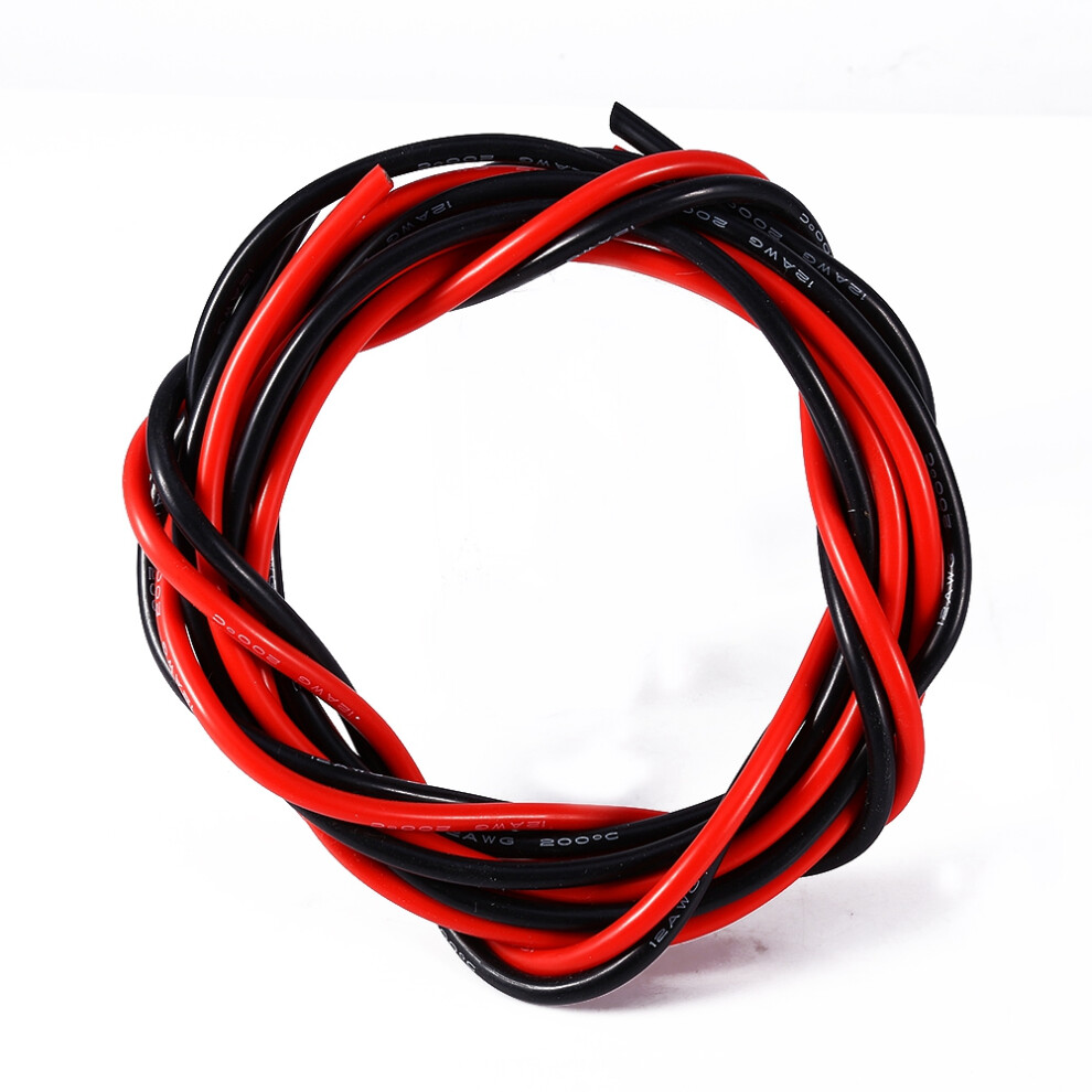 12Awg 5M Silicone Electronic Cable - Flexible, High Temp, Copper Wire 8311382843089