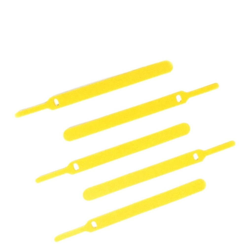 100Pcs Releasable Cable Ties 200Mm Yellow Adjustable Nylon Straps For Quick Cord Management 9070919206818