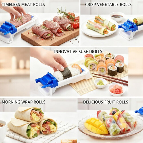 Spring Roll Maker and Sushi Roller, MultiFunctional Tool for Egg Rolls Lumpia Grape Leaves, 1PC 2