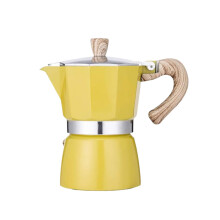 Aluminum Moka Pot 6 Cup Stovetop Espresso Maker with Ergonomic Safe Grip and Consistent Brewing Results