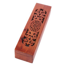Boîte à encens rétro avec récupérateur de cendres, brûleur d'encens en bambou et fermeture magnétique, design en bois massif, brûleur
