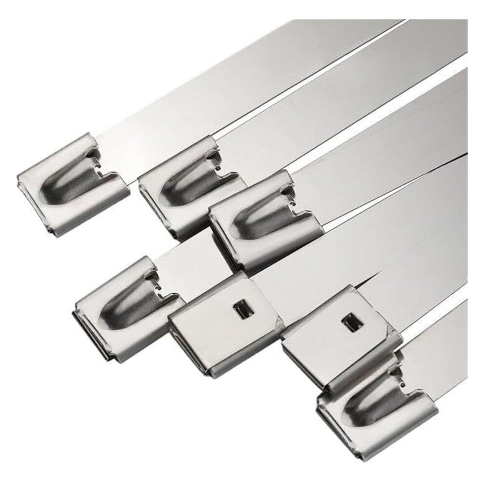 304 Stainless Steel Cable Ties 10Mm Selflocking Metal Zip Ties Tensile Corrosion Resistant 10Pcs 9113335157873