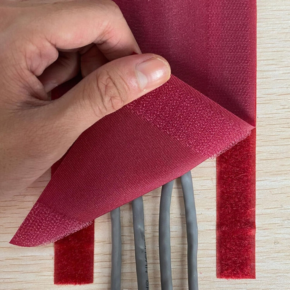 Cable Management Raceway For Under Desk, Flexible Cuttable Cable Concealer 3M Red, Peel And Stick 9070919207570