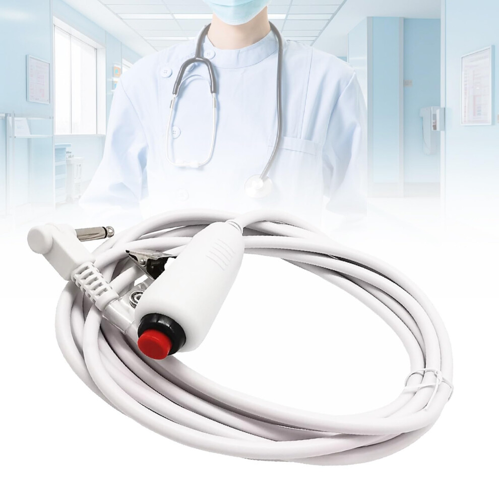 Nurse Call Cord with Push Button, 9.8FT, 1/4 Inch Plug, Waterproof Handle, Alligator Clip for Elderly Care