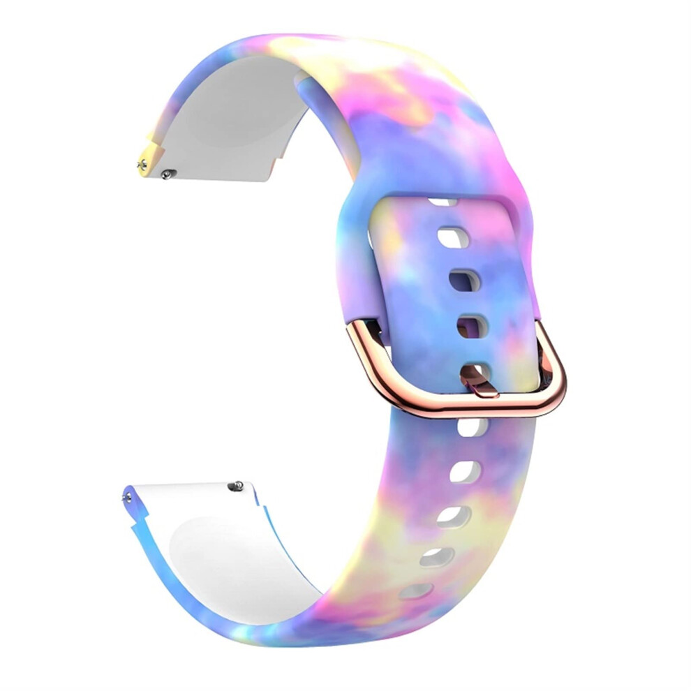 18Mm Silicone Smartwatch Replacement Band For Ticwatch C2 And Garmin Active S, Adjustable Sports Strap 9070919208621