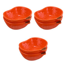 Pumpkin Ramekins Set of 6 Ceramic Pumpkin Bowls for Baking and Halloween Serving Dishes