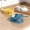 2 in 1 Dumpling Maker Press and Noodle Mould Kitchen Manual Tool Blue 4