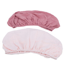 Bezug aus atmungsaktiver Baumwolle für Wickelauflage 2er-Set für Baby-Wickeltisch hellrosa