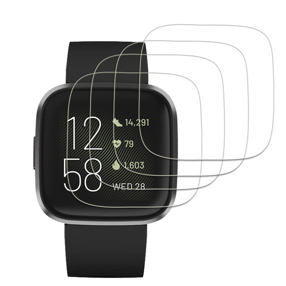 Screen Protector For Fitbit Versa 2 4 Pack Tempered Glass Tpu Film ScratchâResistant Hd Transparent 9070919209475