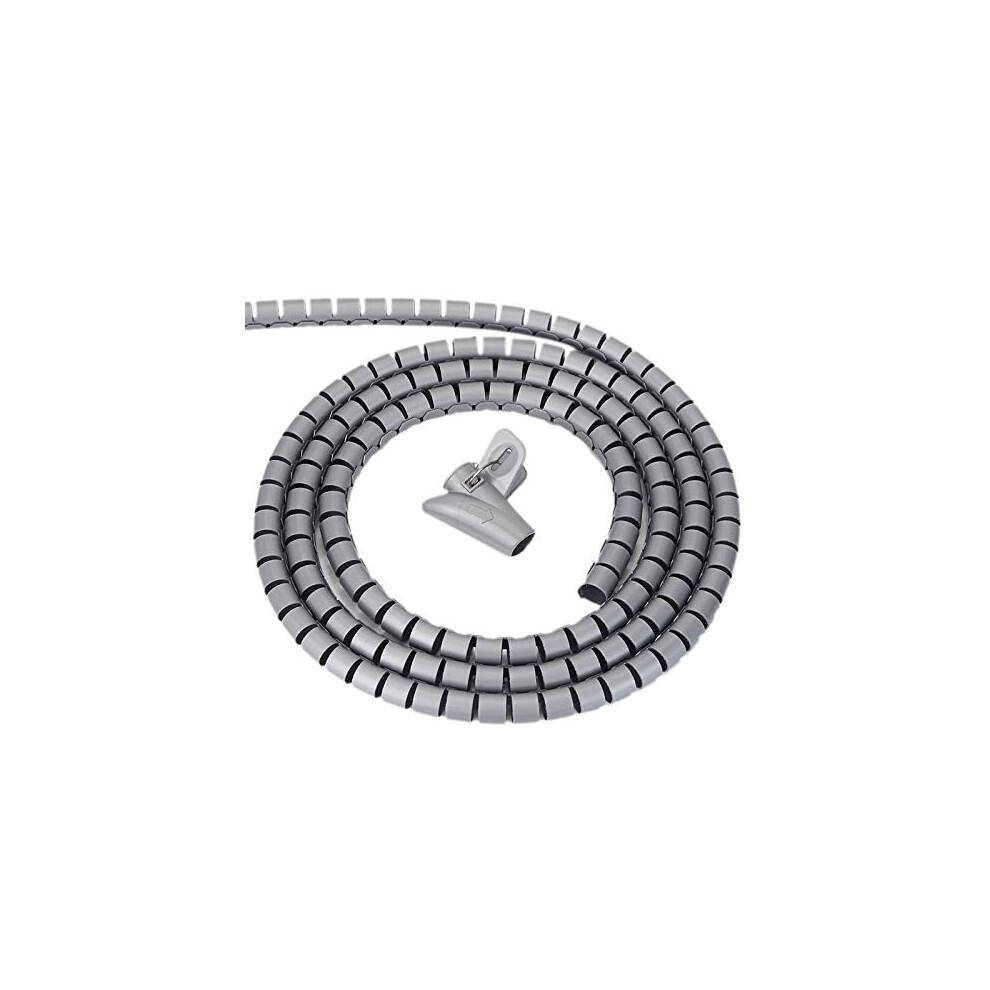 40Mm White Spiral Cable Organizer Sleeve 5M Flexible Wire Management Wrap For Home Office 9070919209482