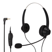 Over The Head Headset With Flexible Microphone, Corded Office Headset Superior Sound Direct Connect Noise Cancelling Microphone Ultra Lightweight